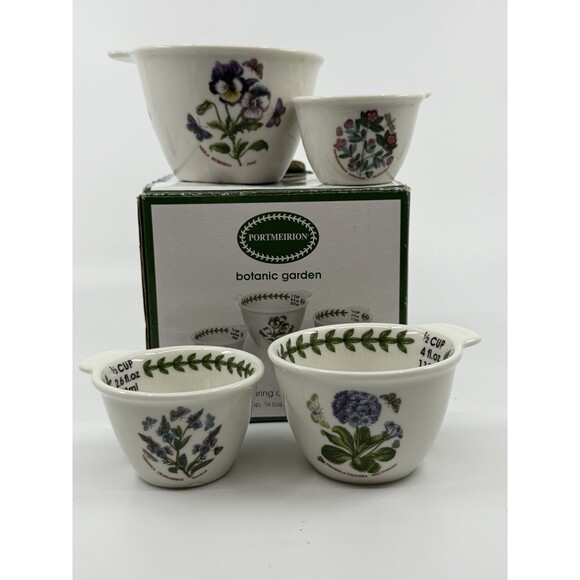 Portmeirion Botanic Garden Measuring Cup Set of Four NIB - Picture 1 of 13